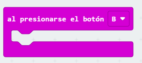 Al presionar botón B