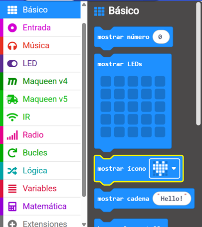 Mostrar Icono