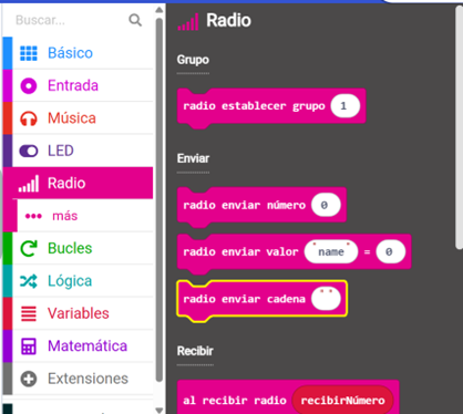 Enviar Cadena por Radio