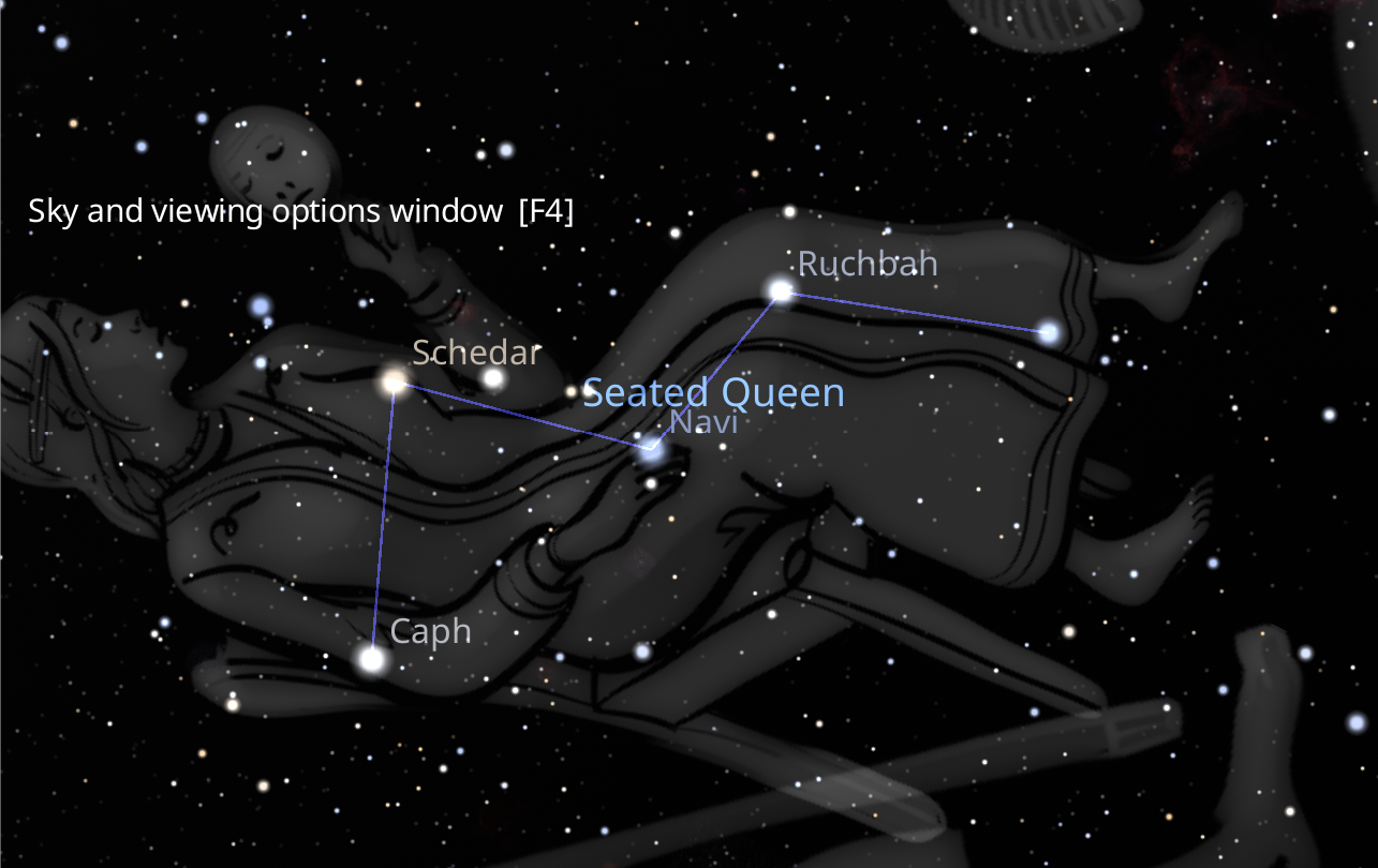 cassiopea from stellarium