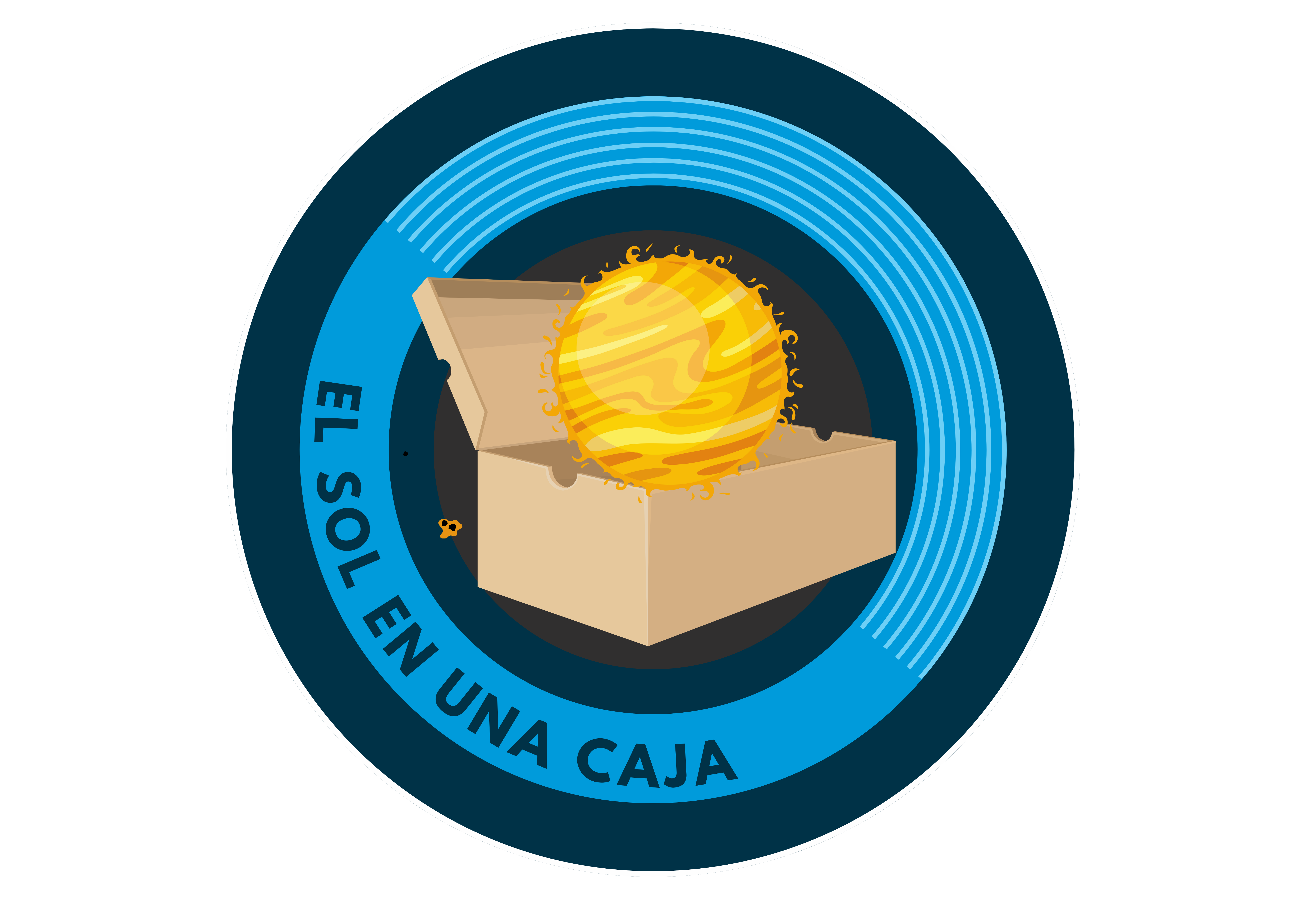 Parche del Sol en una caja